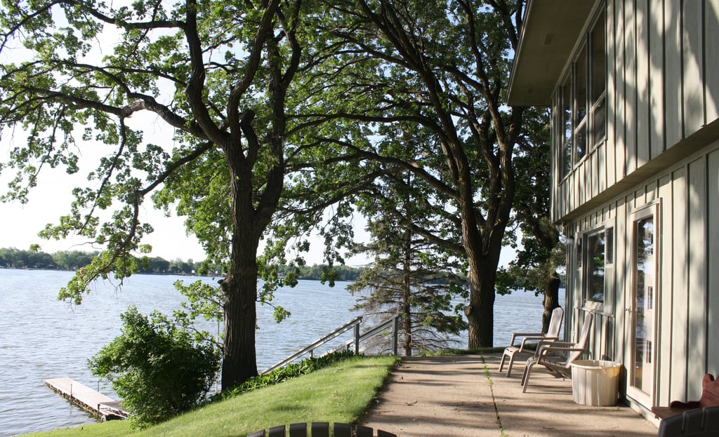 lakefront view from Giant Oak Cabin on Pelican Lake