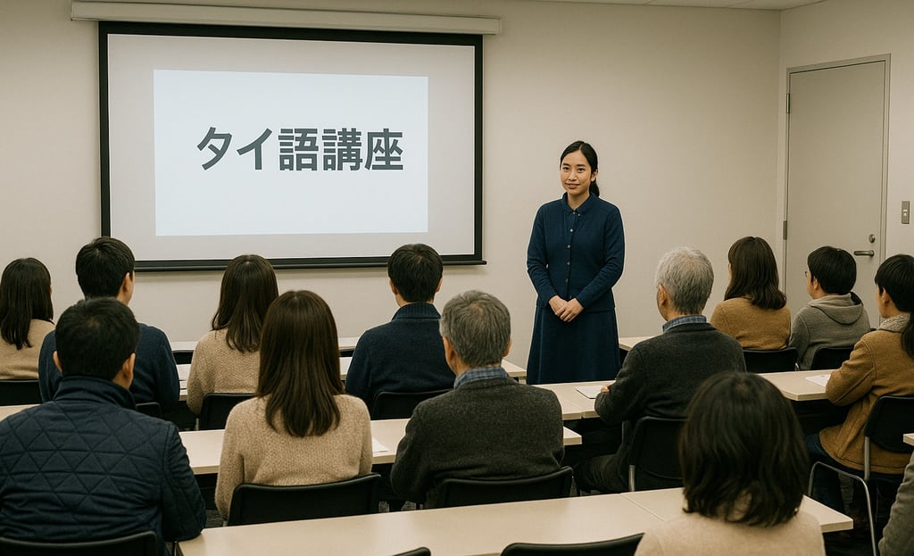 タイ語講座の教室風景を写したイメージ画像｜堺市のイベント情報ならサカイタイムズ