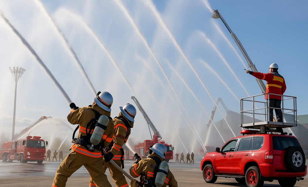 消防出初式の一斉放水のイメージ画像|堺市のイベント情報ならサカイタイムズ