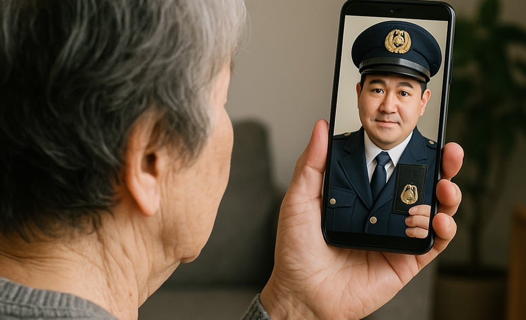 特殊詐欺犯が偽警官になっているイメージ画像｜堺市のニュースならサカイタイムズ