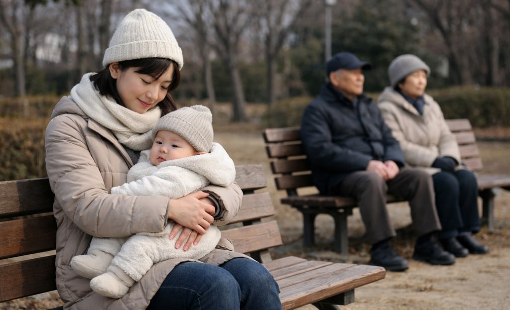 堺市の出生数減少をイメージした親子と高齢世代の風景｜堺市のニュースならサカイタイムズ