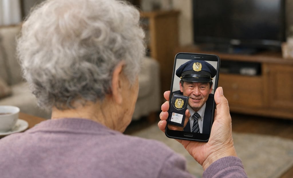 特殊詐欺の電話を受ける高齢者のイメージ画像｜堺市のニュースならサカイタイムズ