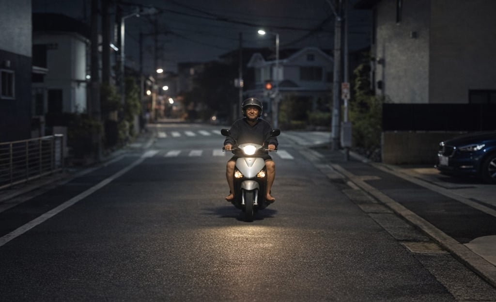 深夜に原付バイクに乗って下半身を露出している男のイメージ画像｜堺市のニュースならサカイタイムズ