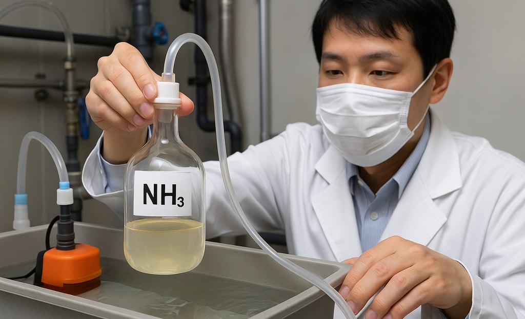 下水に含まれる窒素化合物をアンモニアに変換・回収する技術の実証実験を示したイメージ画像｜堺市のニュースならサカイタイムズ