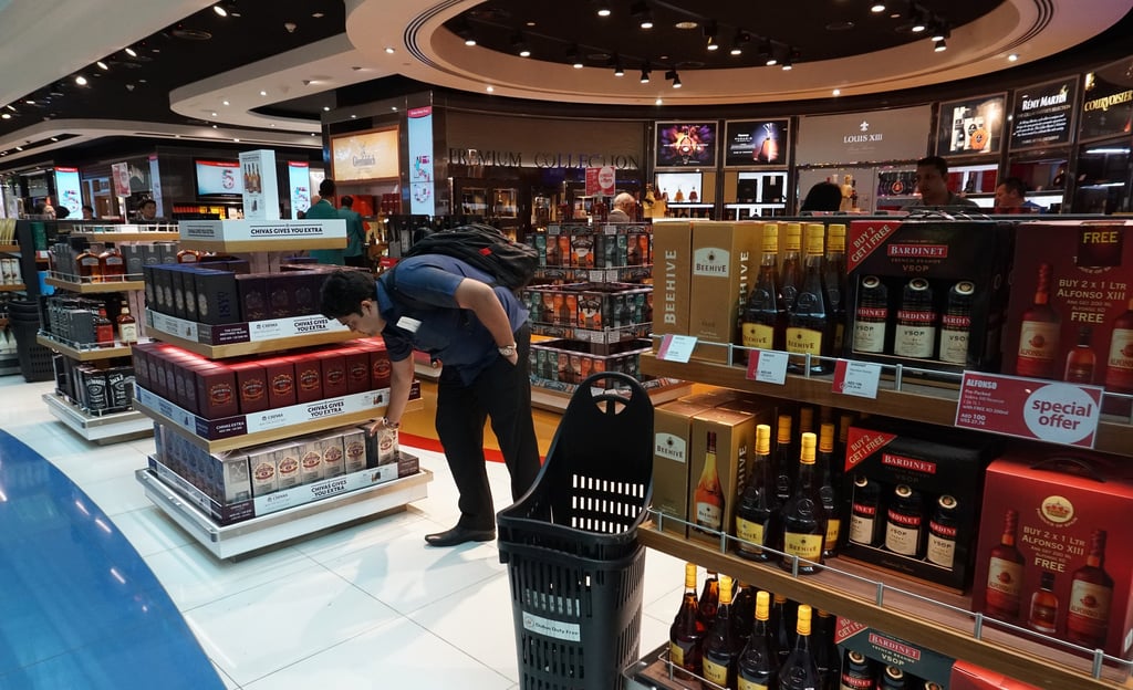 Travellers at Dubai Airport Duty Free