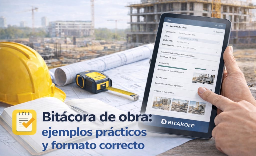Bitácora de obra: ejemplos prácticos y formato correcto