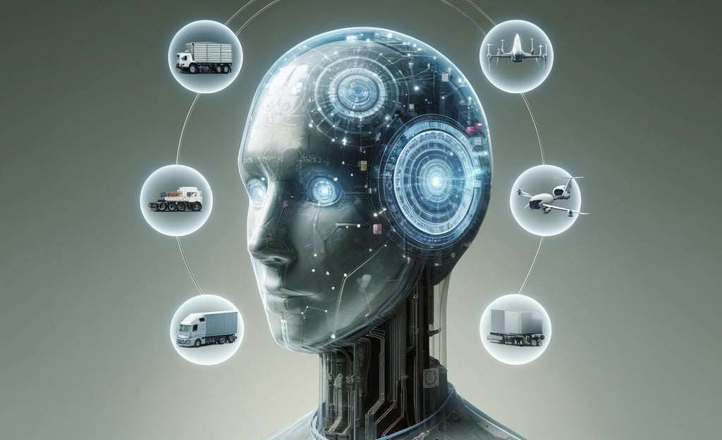 a robot - like head with AI in the middle of it