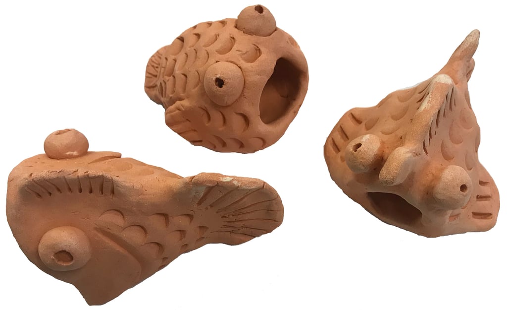 clay made in the shape of a fish