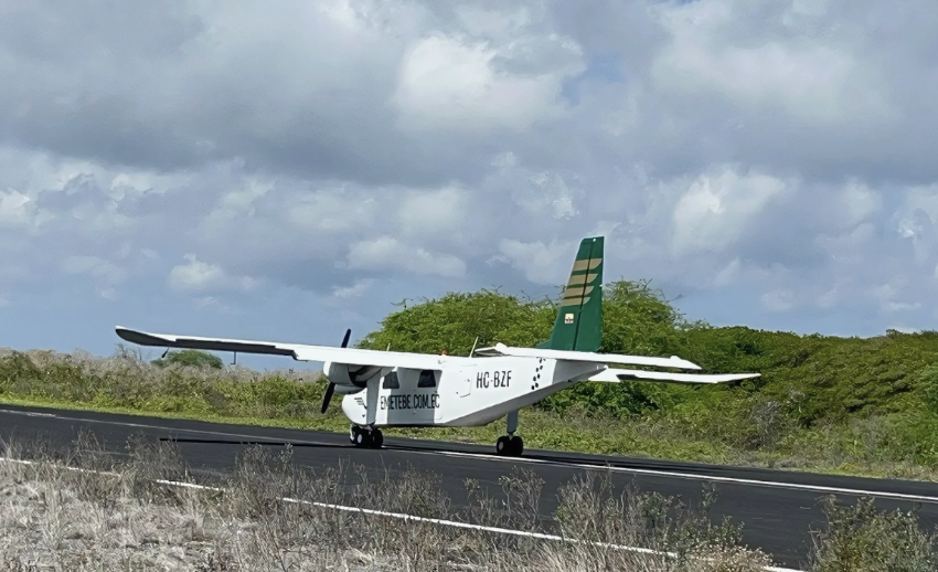 Inter-island light aircraft in the Galápagos Islands