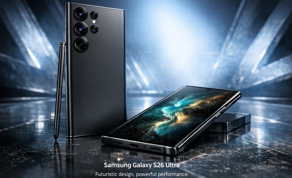 Smartphone Samsung Galaxy S26 Ultra com caneta stylus