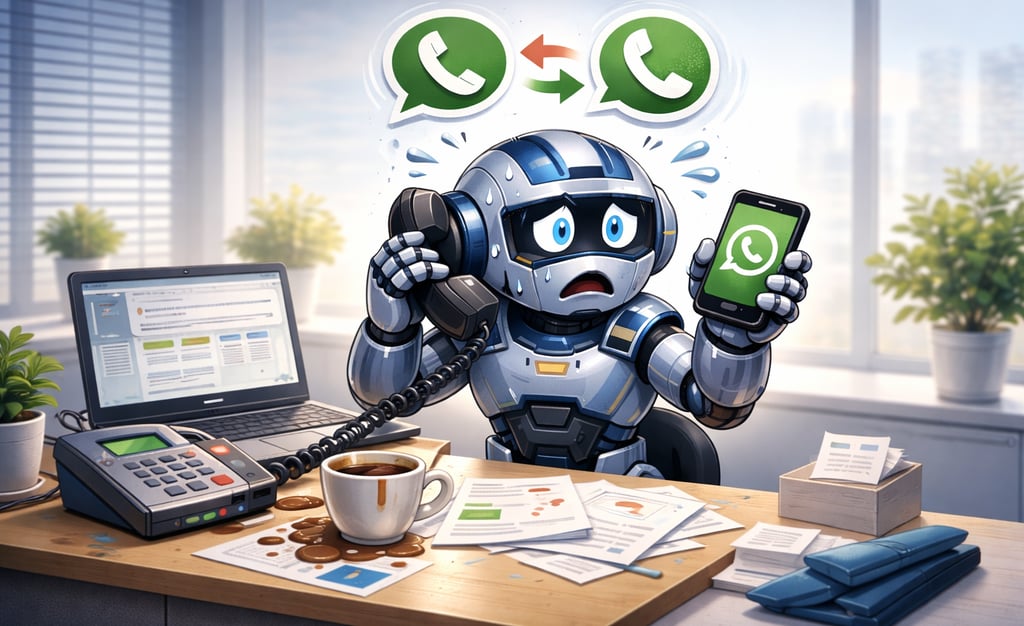 WhatsApp y teléfono gestionados en sistemas separados en la empresa