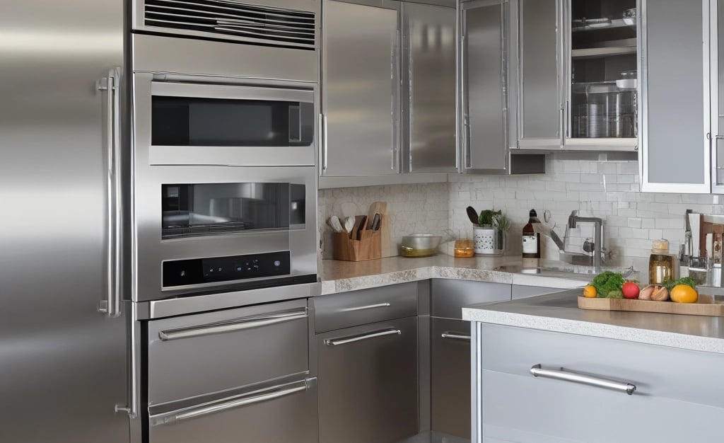 Švari nerūdijančio plieno virtuvė