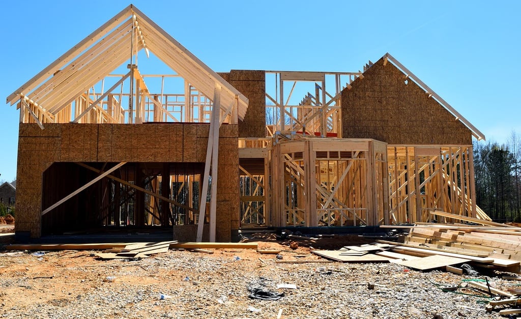 Maison en bois en construction