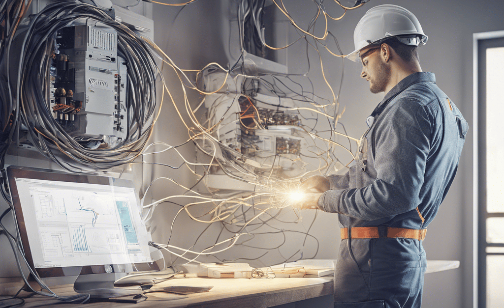 three men sitting while using laptops and watching man beside whiteboard