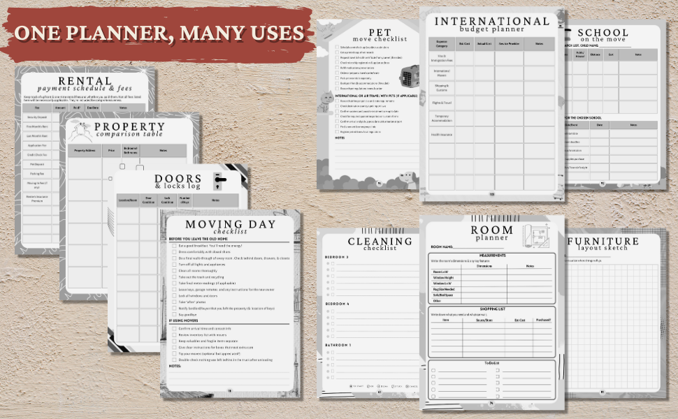 contents of a first time homeowner planner