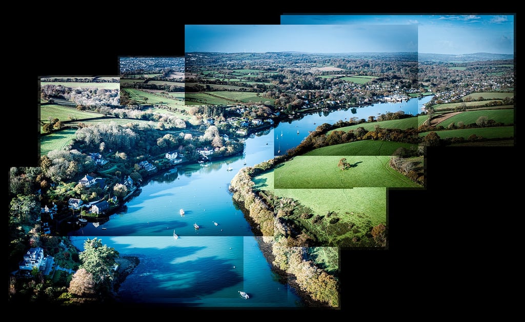 A large joiner image of Mylor Creek in Cornwall