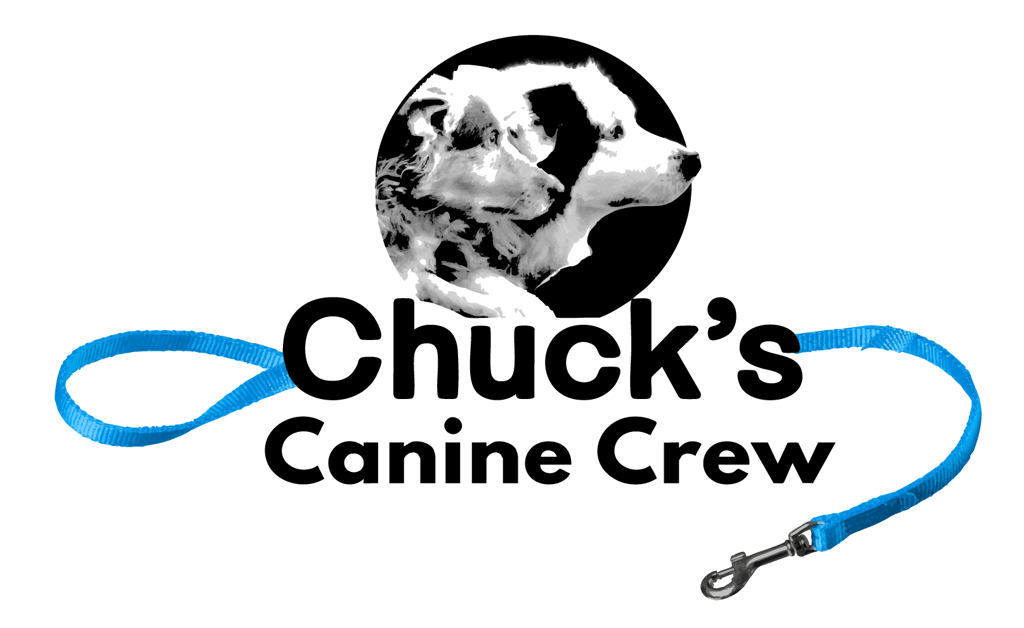 Chuck's Canine Crew logo - dogs and a leash