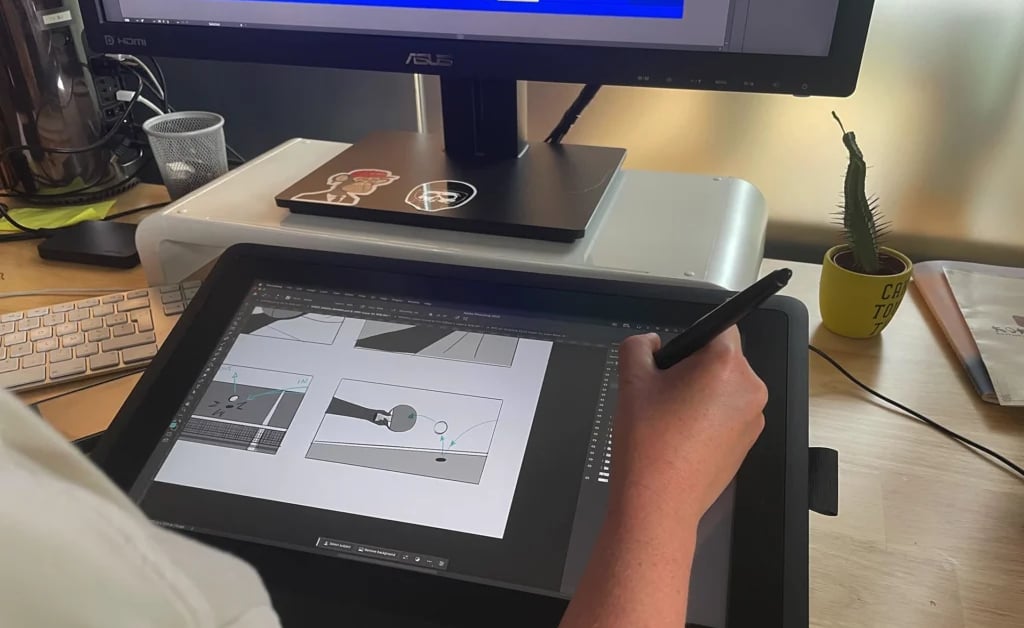 tablette graphique Motion Design Motion graphics · Animation couleurs · Flipper · Atteindre ses obje