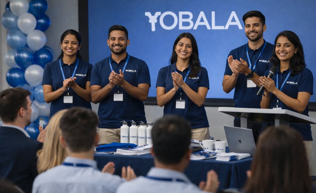 Corporate event T-shirts for branding and team visibility