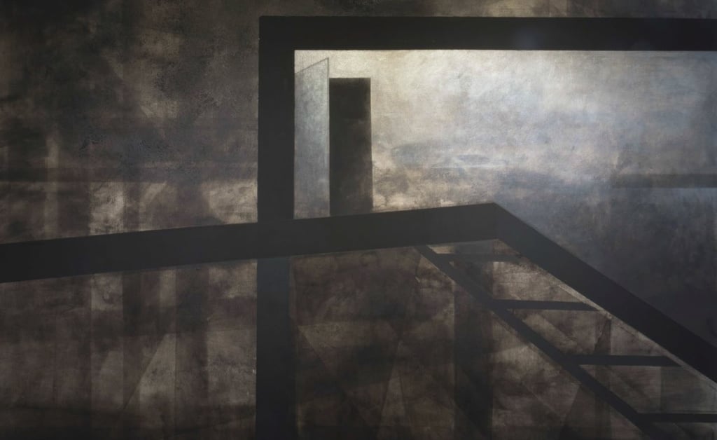 Charbon de Beringen 3 coalpaint, coal on canvas, 2m x 2m50, 2018 ©An Vanderlinden