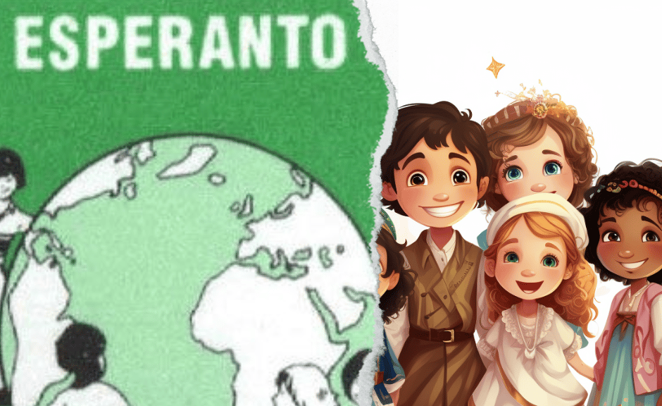 un groupe d'enfants autour d'un globe en opposition avec des enfants de cultures différentes