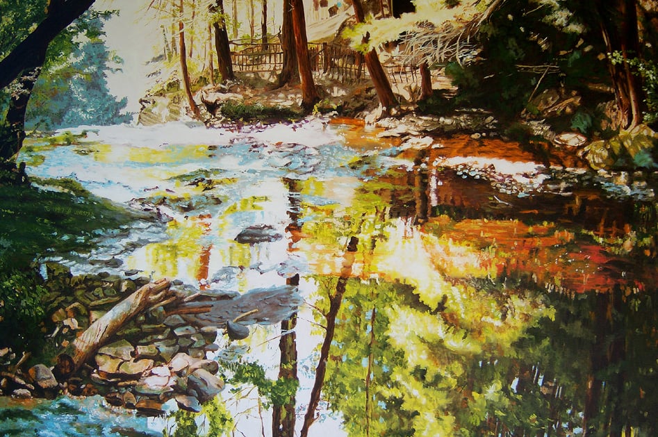 landscape scenic art for sale oil on stretched canvas 