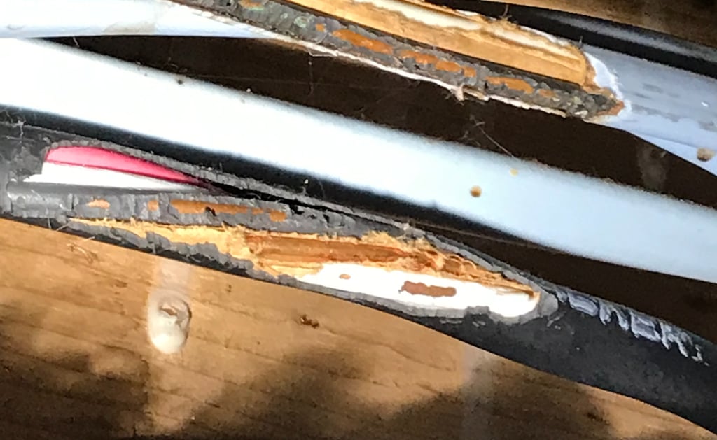 Stripped electrical wiring