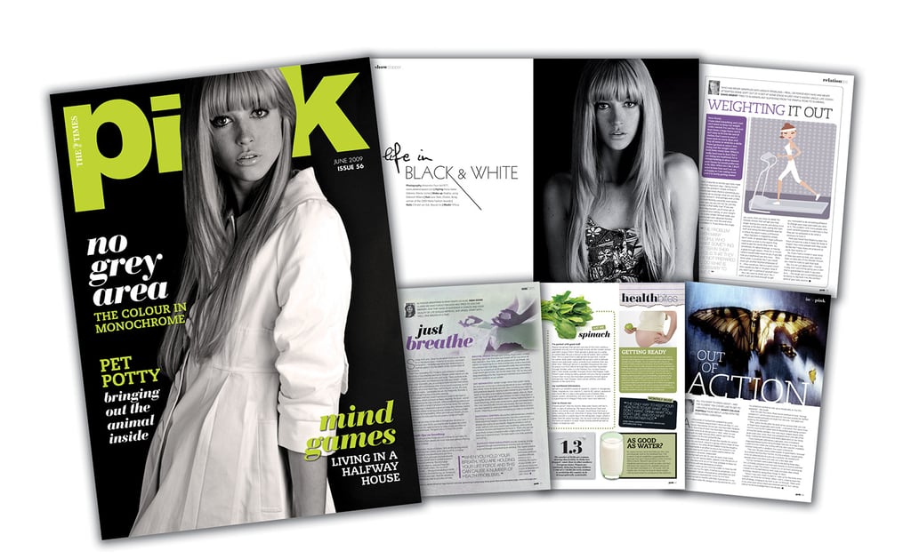 Magazine editorial graphic design fashion