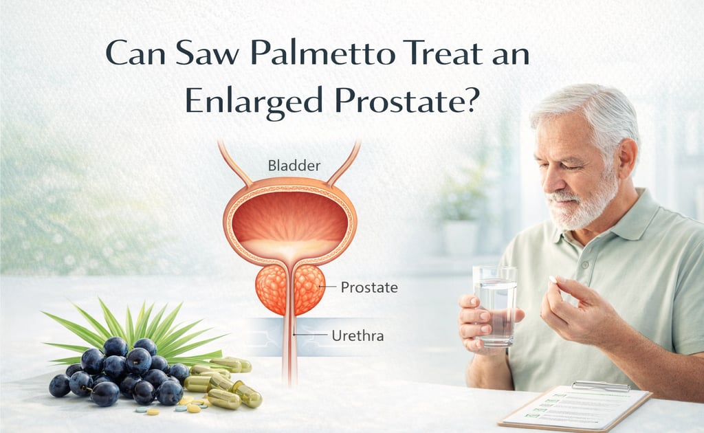 Can saw palmetto help with enlarged prostate what studies show