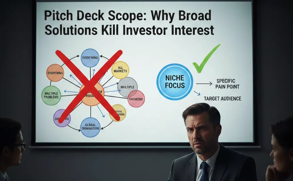 Pitch Deck Scope: Why Broad Solutions Kill Investor Interest