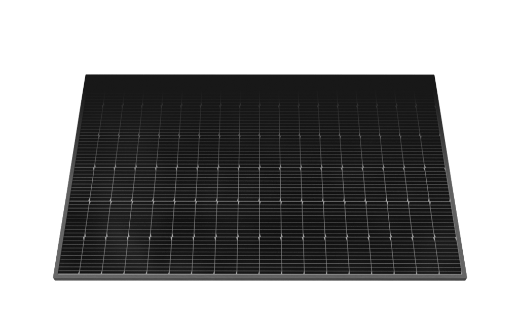 a solar paneled paneled in black and white