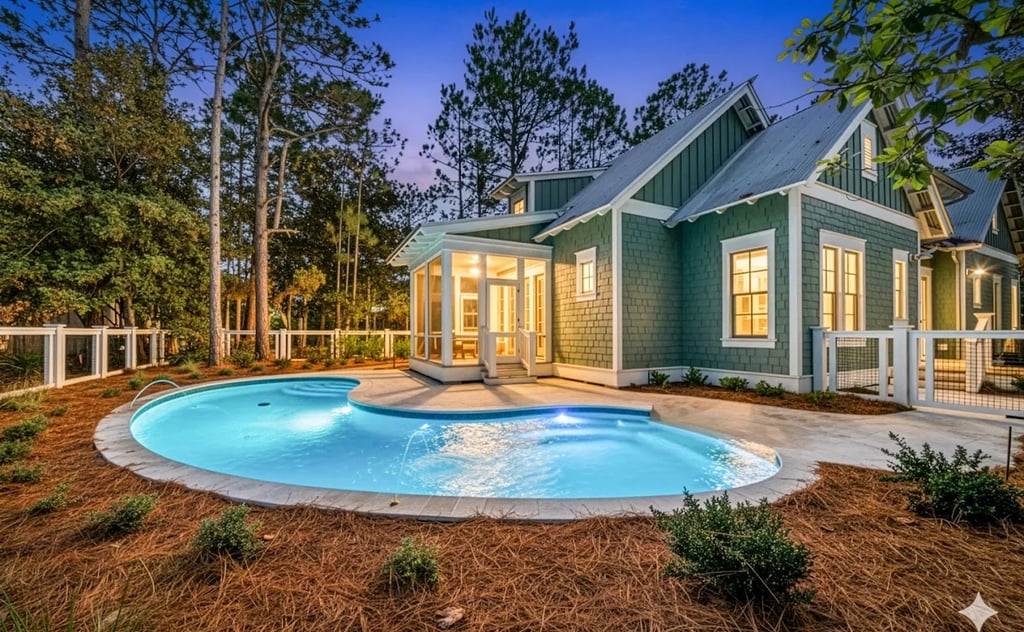 completed landscaping project in rosemary beach