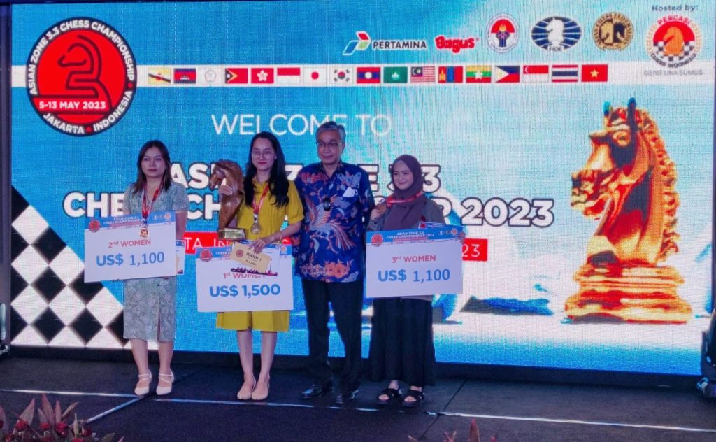 WGM Vo Thi Kim Phung of Vietnam wins the Asian Zone 3.3 Women's Chess Championship 2023