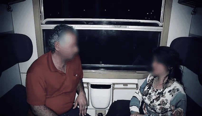 زينب عبد الكريم مع حارس السفارة، تعاون معها لاعداد اول قضية كيدية غير اخلاقية في النرويج عام ٢٠١٠