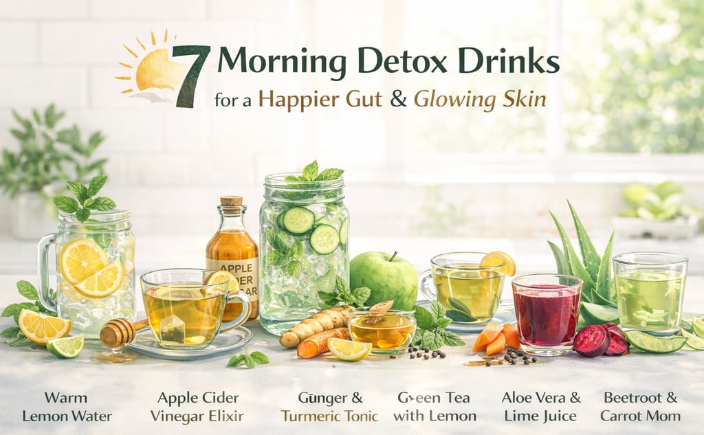 7 Morning Detox Drinks for a Happier Gut & Glowing Skin