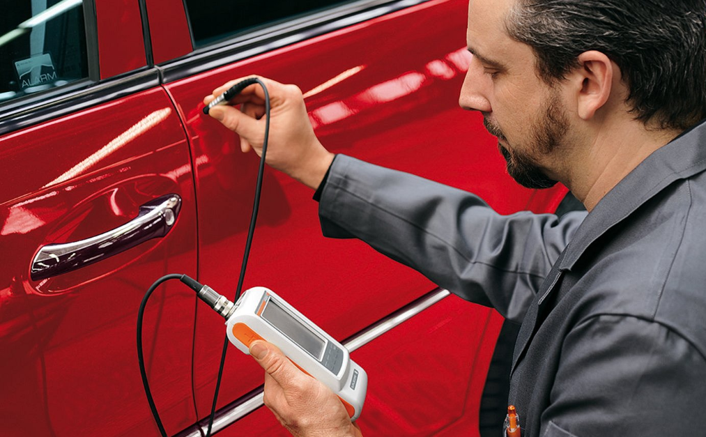 measuring coating thickness on car body
