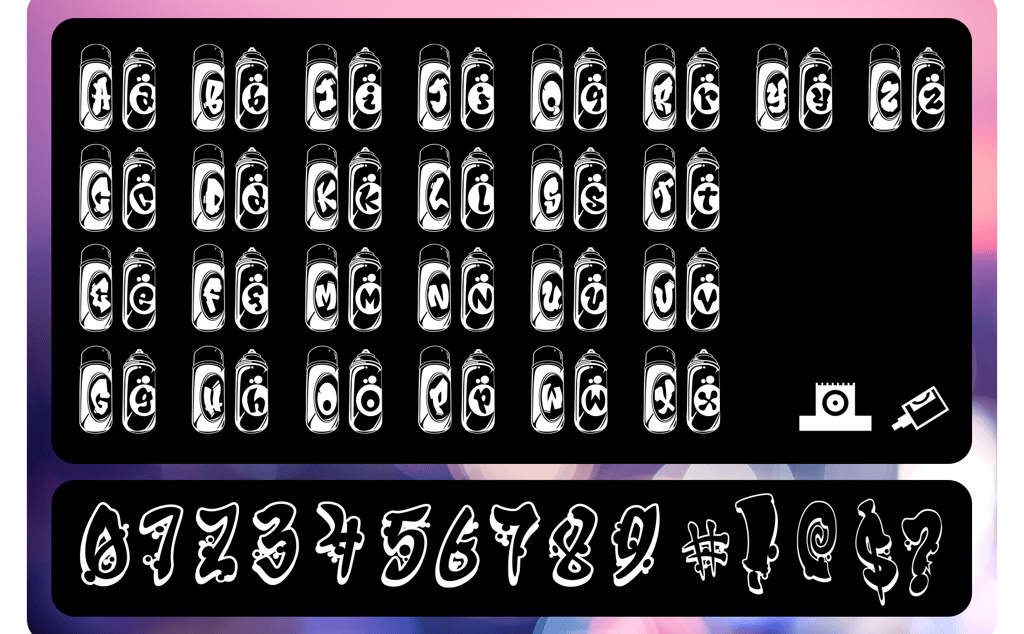 Spray can font called Icanograffi