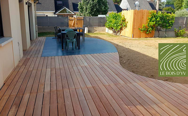 terrasse bois en robinier faux acacia