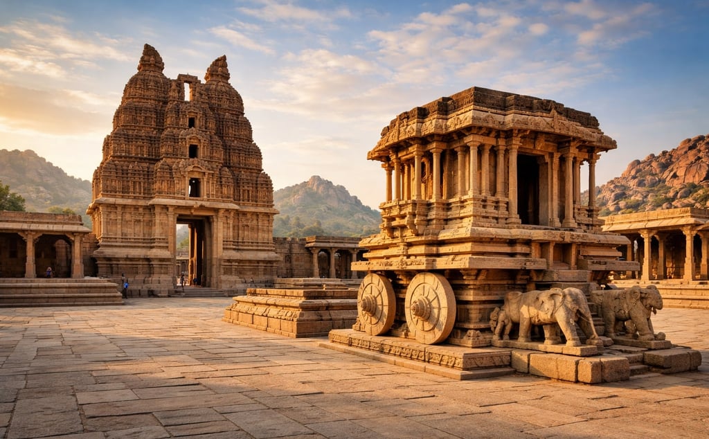 Stone chariot at Vittala Temple, Hampi, Karnataka