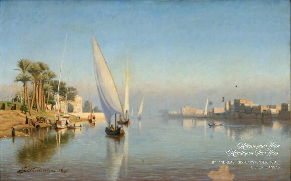 Nile River Painting by Andreas Riis Carstensen