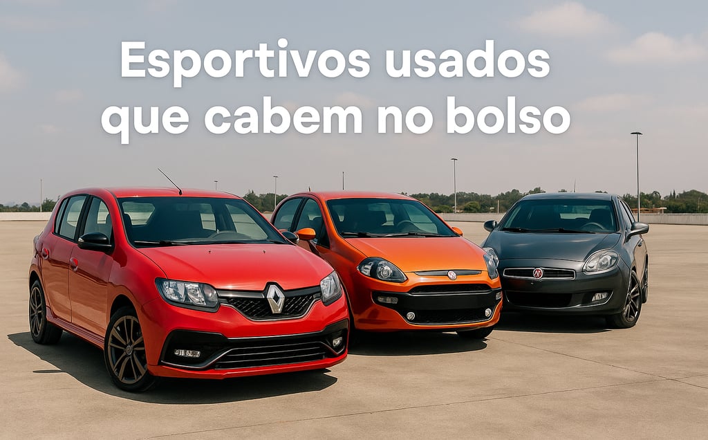 Esportivos usados acessíveis como Sandero RS, Punto T-Jet e Bravo T-Jet