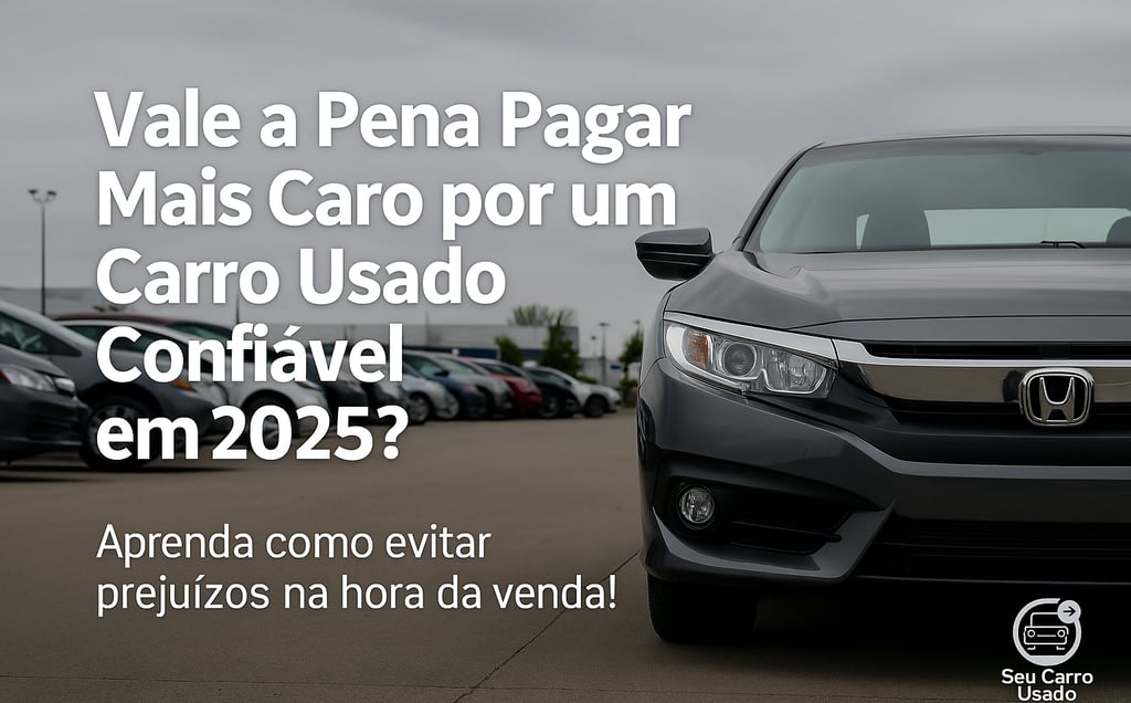 Concessionária com vários carros estacionados ao fundo e um Honda Civic 2015 cinza em destaque no pr