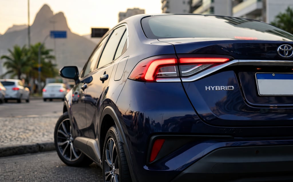 Carros híbridos Toyota 2026 com baixo consumo de combustível na cidade