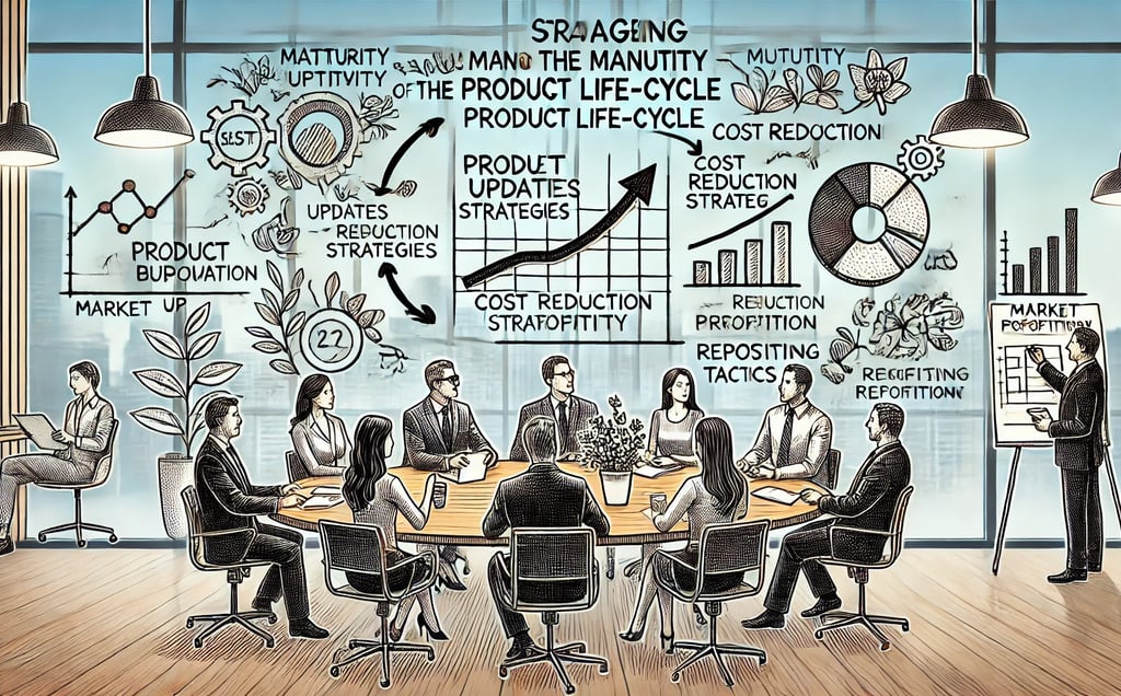 a business meeting room with a large drawing of a business meeting room