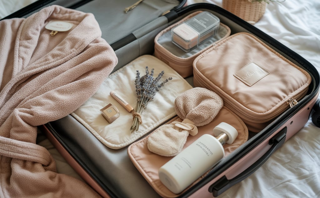 a suitcase with a bunch of items in it