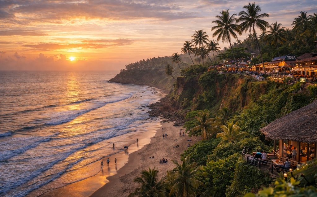 Varkala Cliffs, Sea and Soulful Stillness