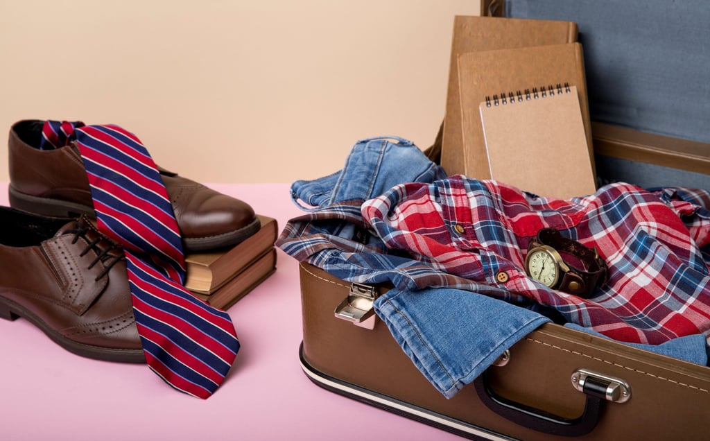 a suitcase with clothes