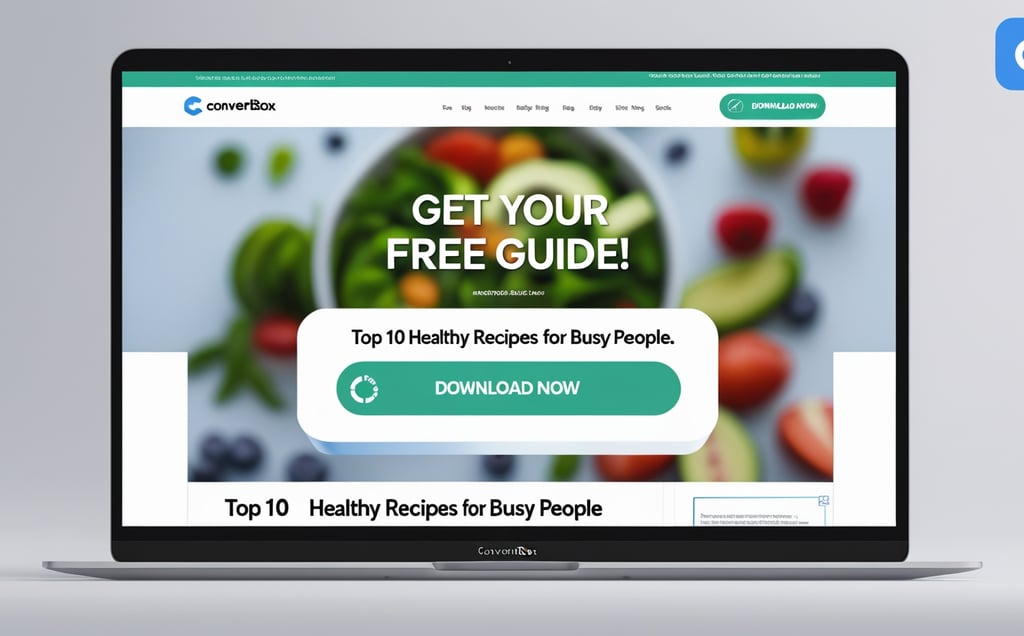 A ConvertB ox website with a popup Get Your Free Guide Download Now