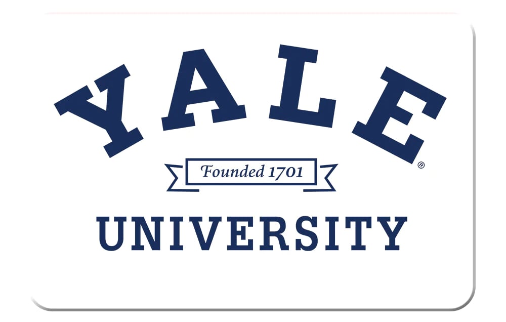 Yale University emblem with the name 'Yale' and the founding year '1701''