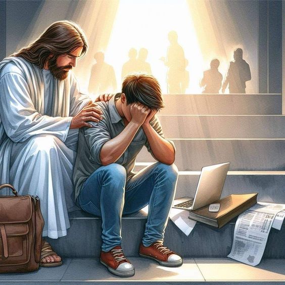 God guiding a man